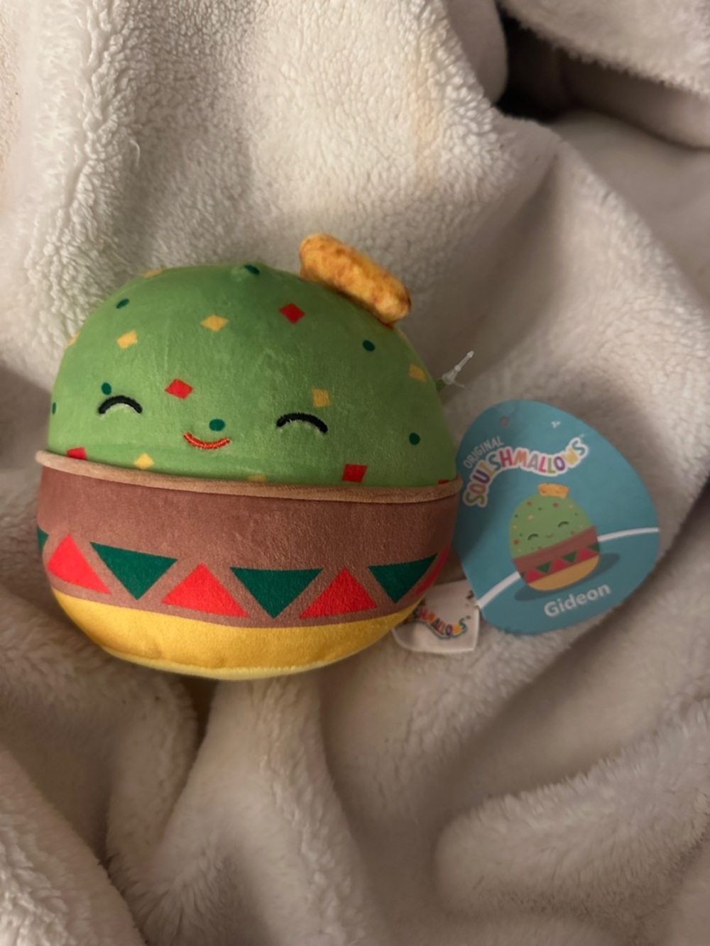 Squishmallows Gideon Taco Plush - Green, Yellow & Brown